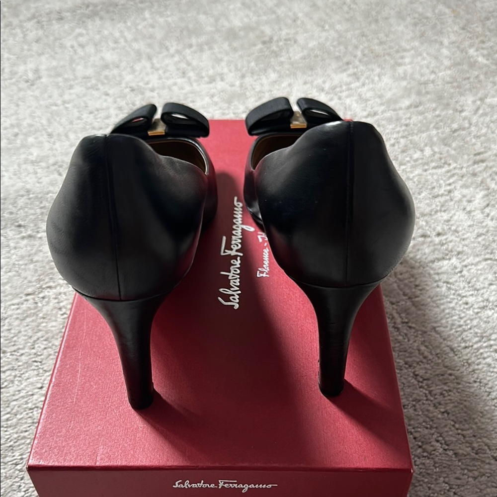 MIMI' 70 Nero Lamb Heels - Picture 3 of 9